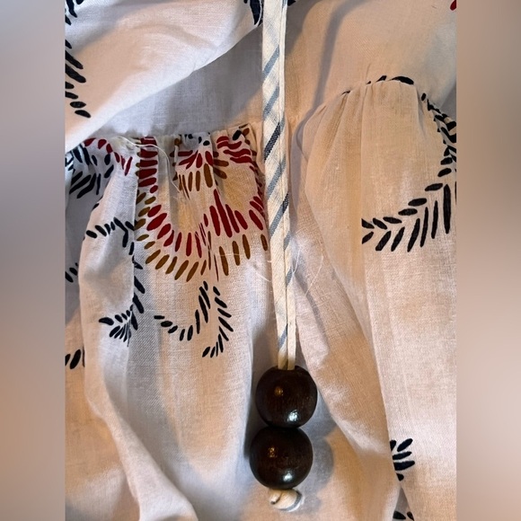 Women Madewell x Warm Cream Floral Tie-Neck Mini Dress (S) - Picture 8 of 8